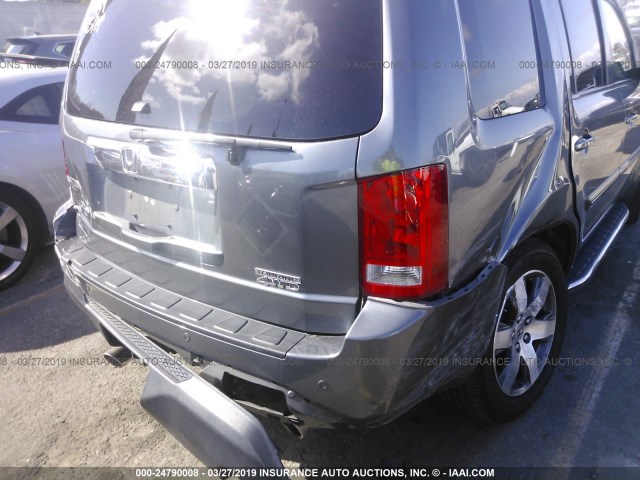 5FNYF3H91DB017421 - 2013 HONDA PILOT TOURING GRAY photo 6