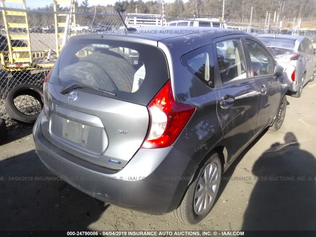 3N1CE2CP6GL391898 - 2016 NISSAN VERSA NOTE S/S PLUS/SV/SL/SR SILVER photo 4