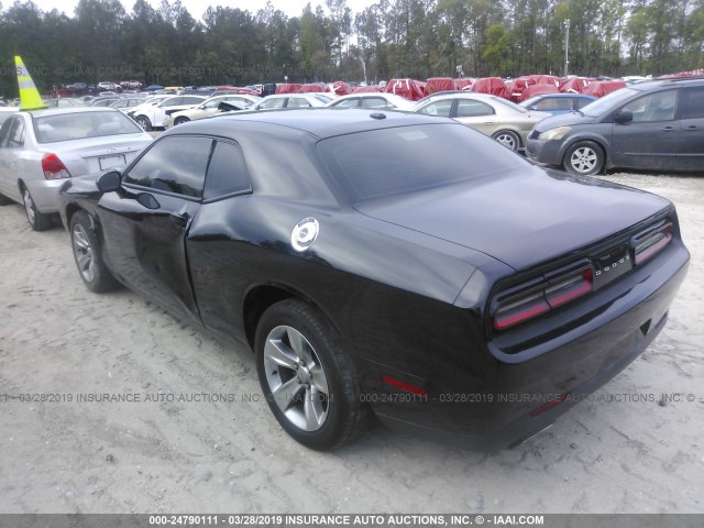 2C3CDZAG6HH568251 - 2017 DODGE CHALLENGER SXT BLACK photo 3