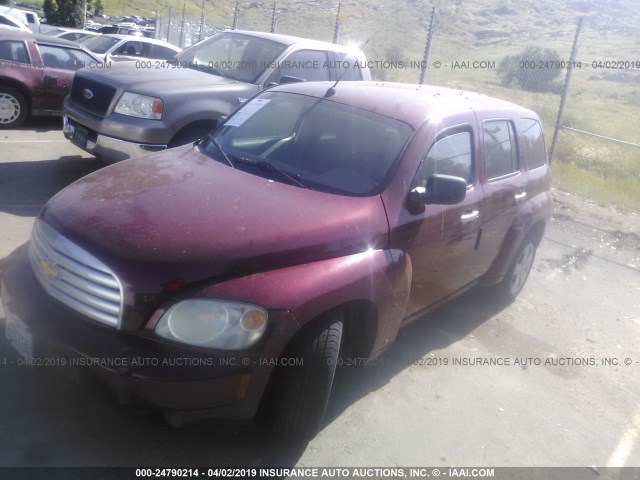 3GNDA13D17S595325 - 2007 CHEVROLET HHR LS RED photo 2