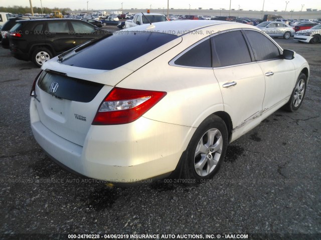 5J6TF1H53AL010128 - 2010 HONDA ACCORD CROSSTOUR EXL WHITE photo 4