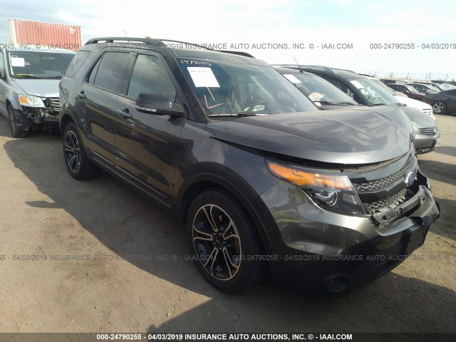 1FM5K8GT1FGB31576 - 2015 FORD EXPLORER SPORT GRAY photo 1