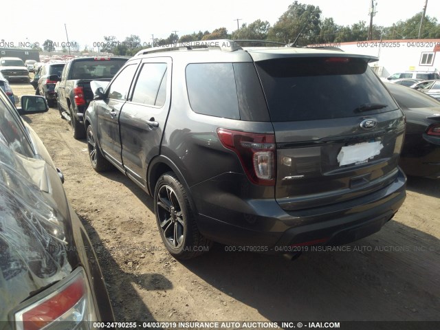 1FM5K8GT1FGB31576 - 2015 FORD EXPLORER SPORT GRAY photo 3