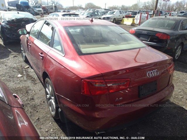 WAUFFAFC9EN143777 - 2014 AUDI A6 PREMIUM RED photo 3