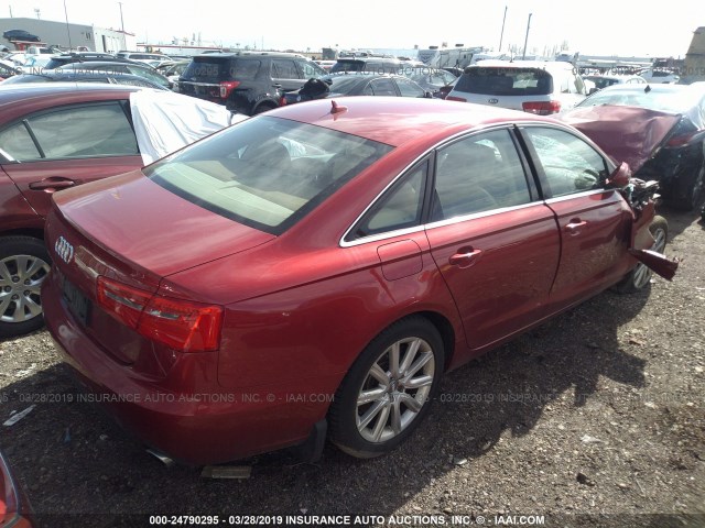 WAUFFAFC9EN143777 - 2014 AUDI A6 PREMIUM RED photo 4