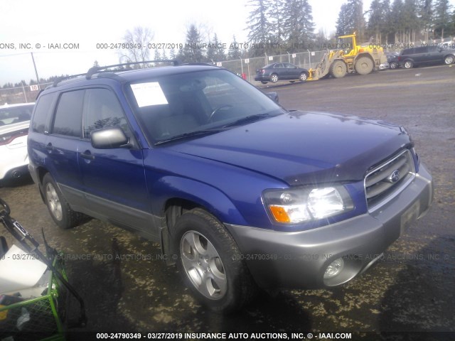 JF1SG65683H768406 - 2003 SUBARU FORESTER 2.5XS ლურჯი ფოტო 1