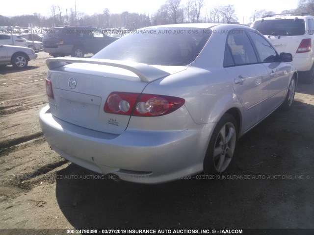 1YVFP80D435M16304 - 2003 MAZDA 6 S SILVER photo 4