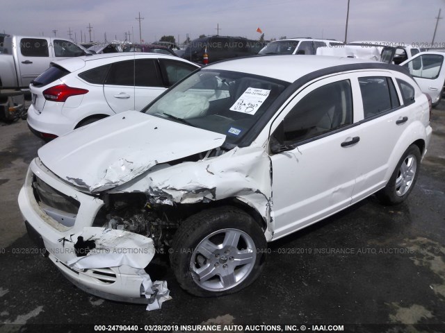 1B3HB48C88D632687 - 2008 DODGE CALIBER SXT WHITE photo 2