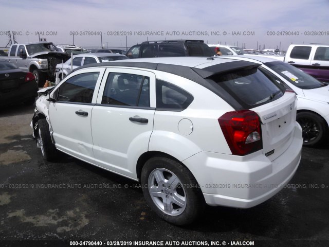 1B3HB48C88D632687 - 2008 DODGE CALIBER SXT WHITE photo 3