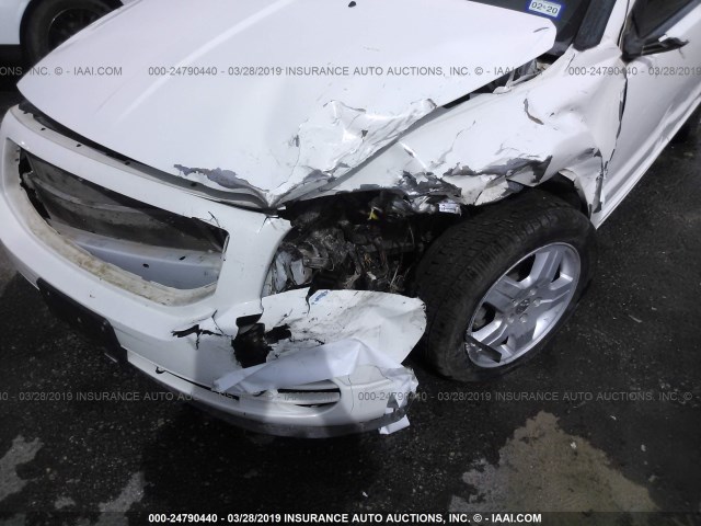 1B3HB48C88D632687 - 2008 DODGE CALIBER SXT WHITE photo 6