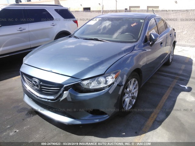 JM1GJ1U52E1100609 - 2014 MAZDA 6 SPORT BLUE photo 2