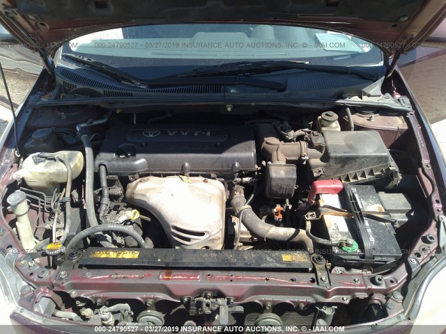 JTKDE177250037370 - 2005 TOYOTA SCION TC PURPLE photo 10