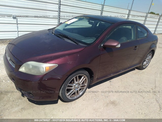 JTKDE177250037370 - 2005 TOYOTA SCION TC PURPLE photo 2