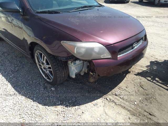 JTKDE177250037370 - 2005 TOYOTA SCION TC PURPLE photo 6