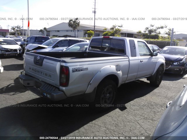 1N6ED26T74C438619 - 2004 NISSAN FRONTIER KING CAB XE V6 SILVER photo 4