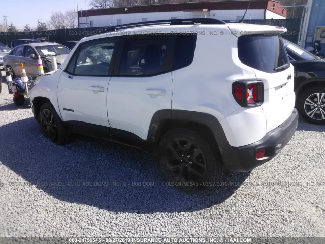 ZACCJABB4HPE66647 - 2017 JEEP RENEGADE LATITUDE WHITE photo 3