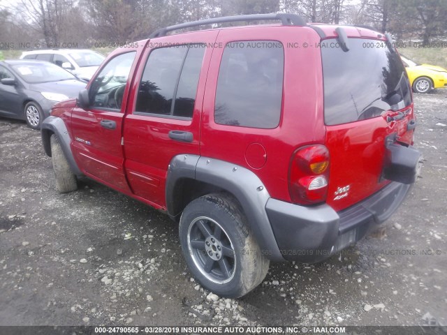 1J4GL48K03W672820 - 2003 JEEP LIBERTY SPORT/FREEDOM RED photo 3