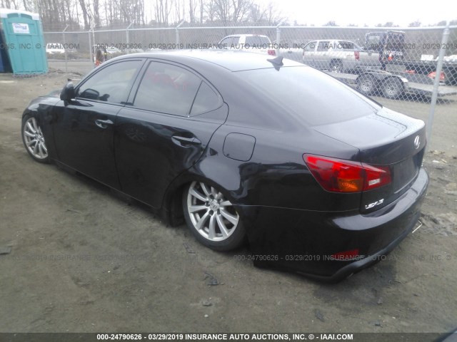 JTHCK262062007280 - 2006 LEXUS IS 250 BLACK photo 3