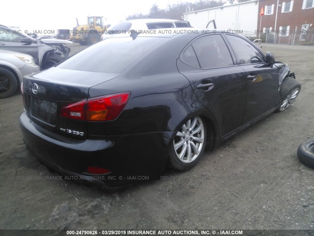 JTHCK262062007280 - 2006 LEXUS IS 250 BLACK photo 4