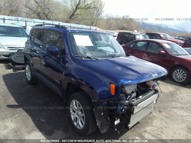 ZACCJBBB6JPH94924 - 2018 JEEP RENEGADE LATITUDE BLUE photo 1