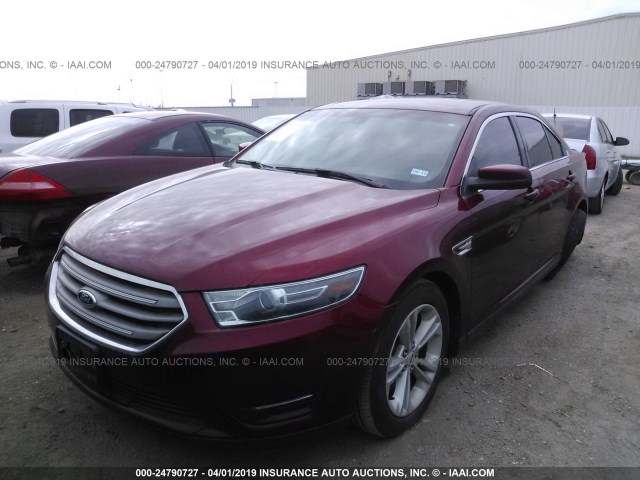 1FAHP2E84GG118794 - 2016 FORD TAURUS SEL RED photo 2