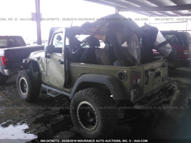 1C4AJWAG7DL666275 - 2013 JEEP WRANGLER SPORT GREEN photo 3