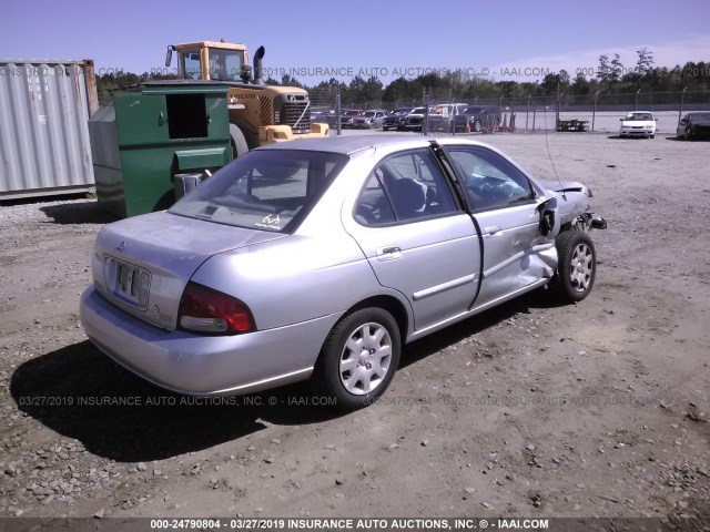 3N1CB51D62L602514 - 2002 NISSAN SENTRA XE/GXE GRAY photo 4