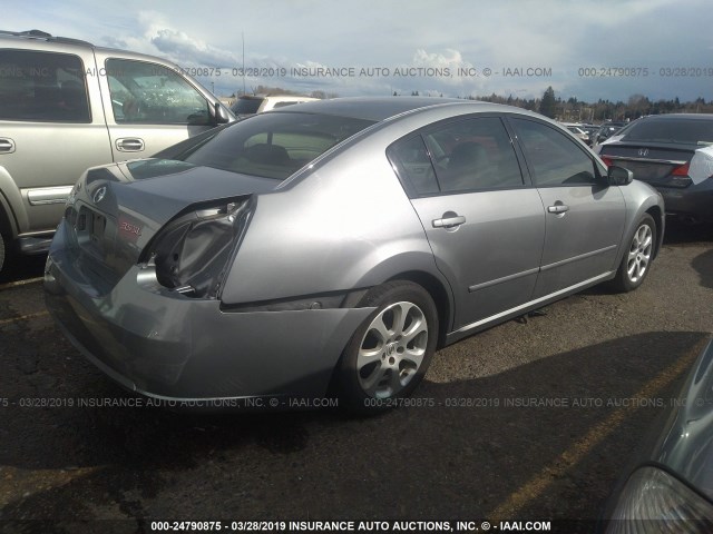 1N4BA41E37C808882 - 2007 NISSAN MAXIMA SE/SL SILVER photo 4