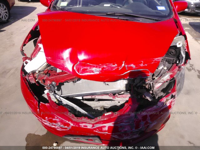 JHMGE8H34DC072870 - 2013 HONDA FIT RED photo 6