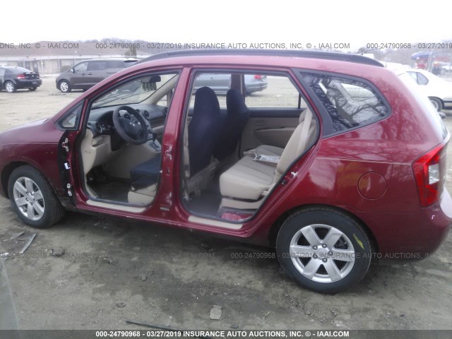 KNAFG526887137434 - 2008 KIA RONDO LX/EX RED photo 6