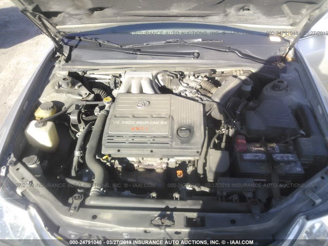 4T1BF28B31U183344 - 2001 TOYOTA AVALON XL/XLS SILVER photo 10