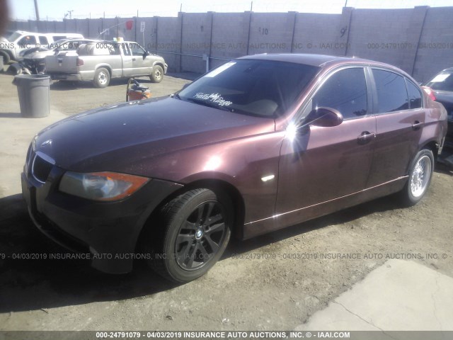 WBAVB13506PT07680 - 2006 BMW 325 I MAROON photo 2