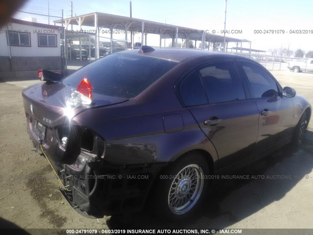 WBAVB13506PT07680 - 2006 BMW 325 I MAROON photo 4