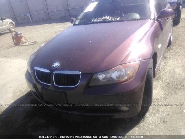 WBAVB13506PT07680 - 2006 BMW 325 I MAROON photo 6