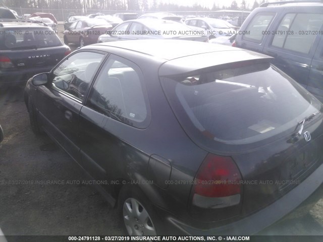 2HGEJ6445XH102503 - 1999 HONDA CIVIC DX BLACK photo 3