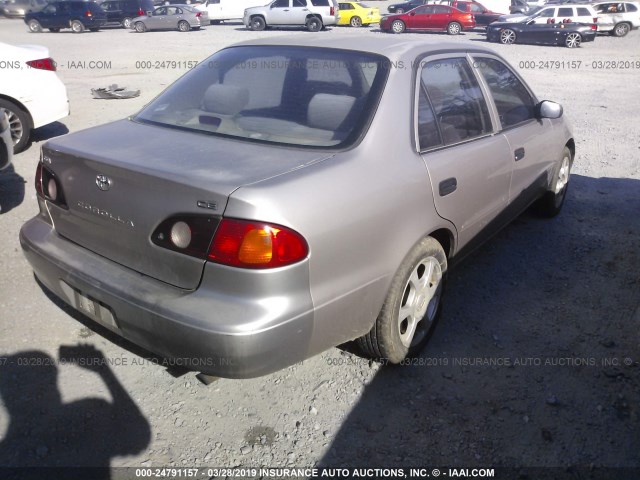 1NXBR12E01Z505068 - 2001 TOYOTA COROLLA CE/LE/S GOLD photo 4