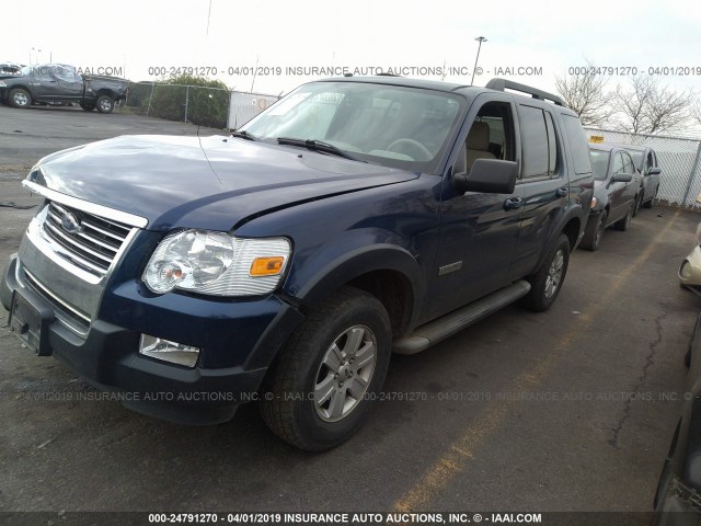 1FMEU73E37UB32064 - 2007 FORD EXPLORER XLT BLUE photo 2