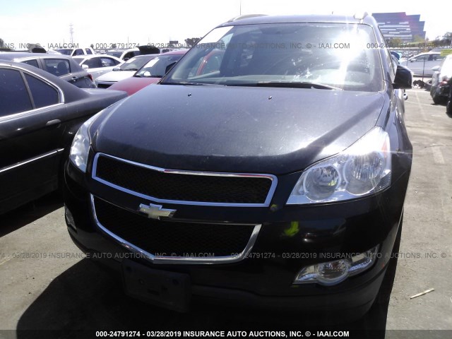 1GNKRJED8BJ223567 - 2011 CHEVROLET TRAVERSE LT BLACK photo 6