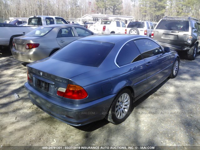 WBABN33482PG56841 - 2002 BMW 325 CI BLUE photo 4