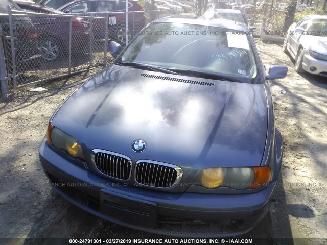 WBABN33482PG56841 - 2002 BMW 325 CI BLUE photo 6
