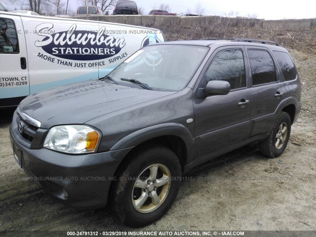 4F2YZ94196KM05514 - 2006 MAZDA TRIBUTE S GRAY photo 2