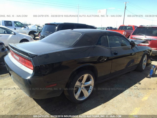 2C3CDYAG9EH233135 - 2014 DODGE CHALLENGER SXT BLACK photo 4