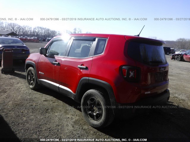 ZACCJAAWXGPC57111 - 2016 JEEP RENEGADE SPORT ORANGE photo 3