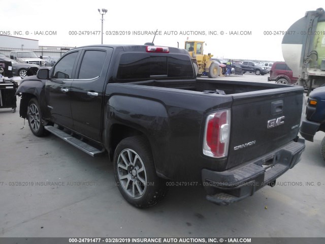 1GTP6EE14J1165928 - 2018 GMC CANYON DENALI BLACK photo 3