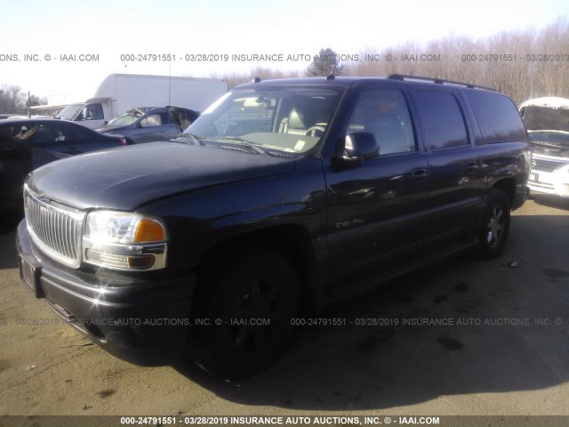 1GKFK66U04J318562 - 2004 GMC YUKON XL DENALI BLACK photo 2