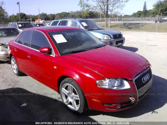 WAUAF78E47A039817 - 2007 AUDI A4 2/TURBO RED photo 1