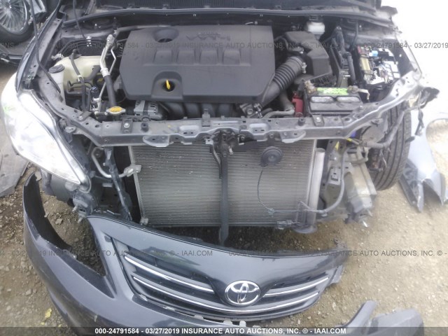 5YFBU4EE1DP101763 - 2013 TOYOTA COROLLA S/LE GRAY photo 10