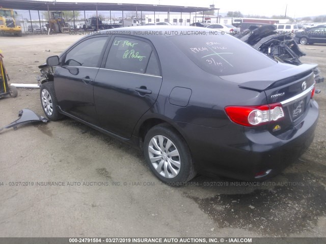 5YFBU4EE1DP101763 - 2013 TOYOTA COROLLA S/LE GRAY photo 3