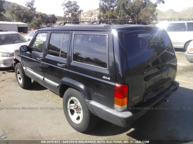 1J4FF68S3XL666211 - 1999 JEEP CHEROKEE SPORT/CLASSIC შავი ფოტო 3