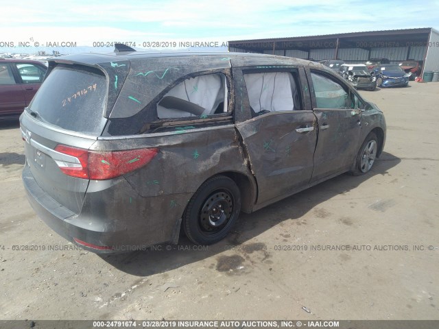 5FNRL6H78JB005551 - 2018 HONDA ODYSSEY EXL GRAY photo 4